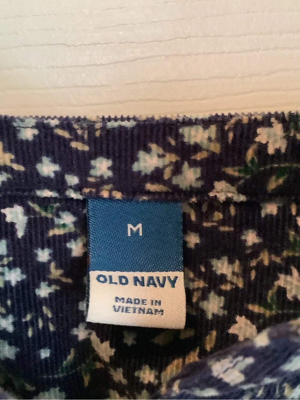 Old Navy Navy Blue Floral Button-Front Blouse